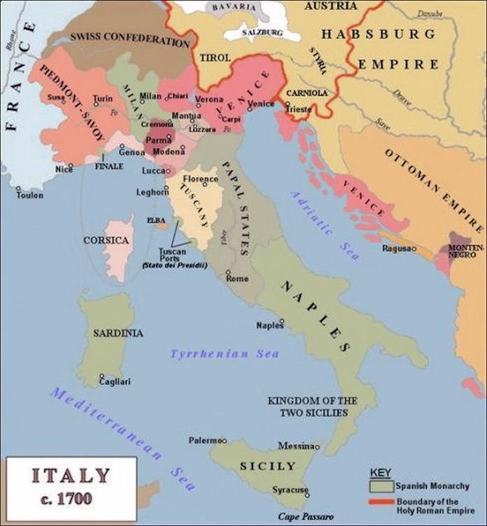 L’Italia nel 1700