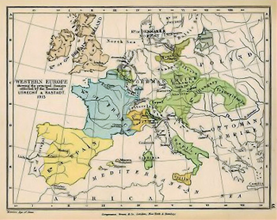 L’Europa dopo il Trattato di Utrecht del 1713