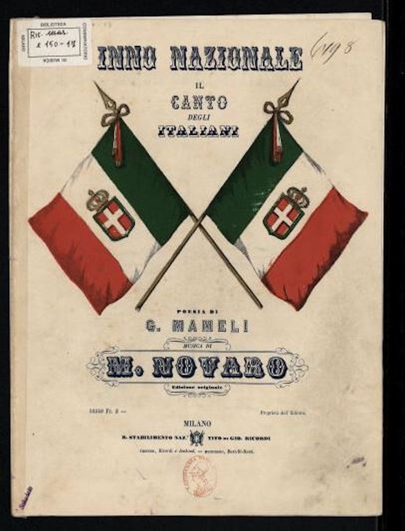 Il canto degli Italiani, G. Mameli – M. Novaro