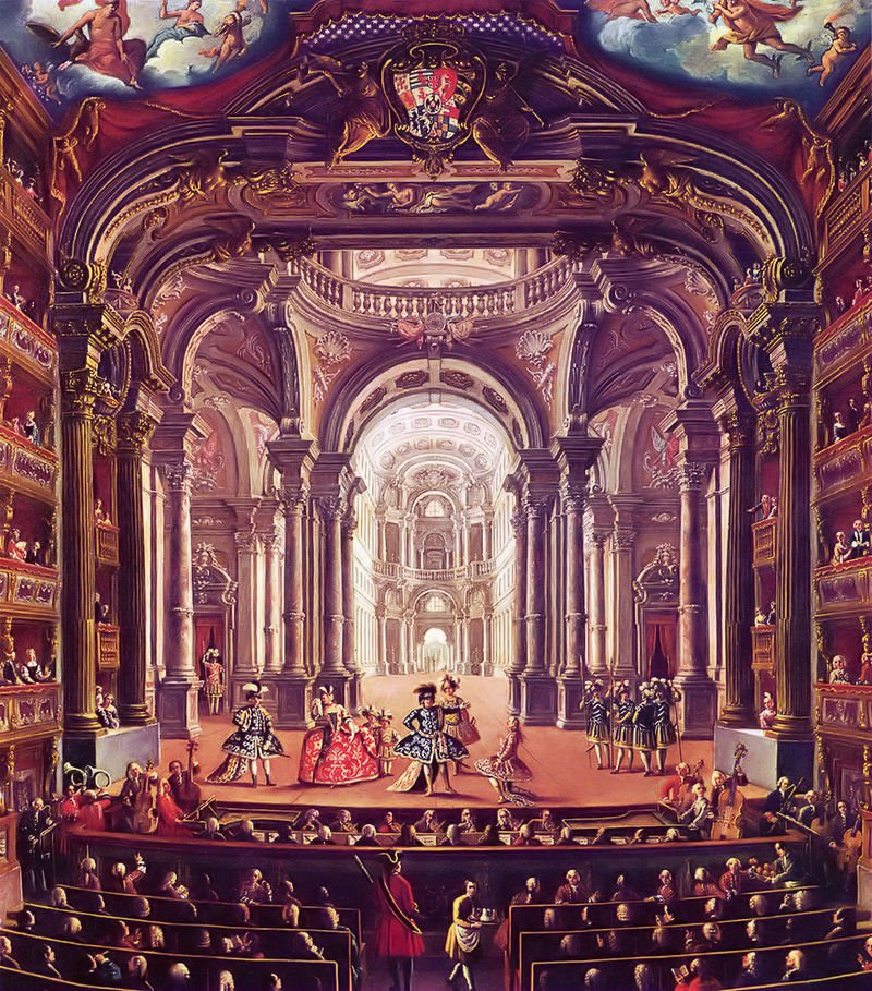 Giovanni Michele Graneri, Interno del Teatro Regio di Torino, Olio su tela, 1752 circa
