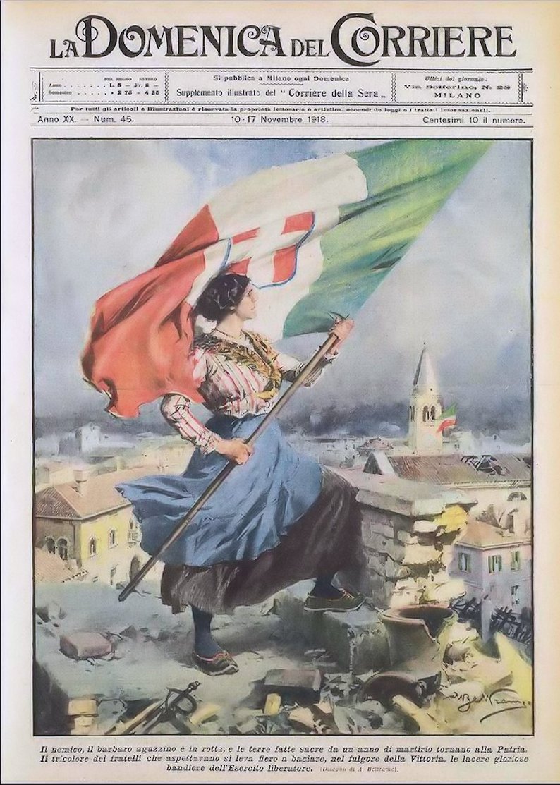 Copertina della Domenica del Corriere, n. 45 del 10.11.1918
