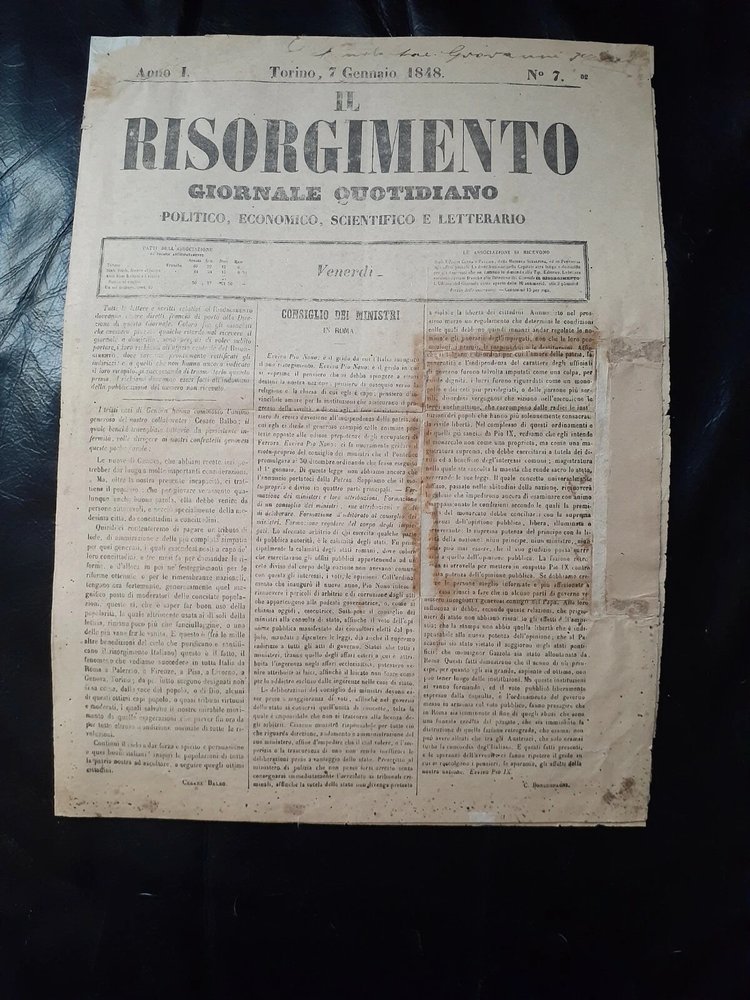 giornale risorgimento