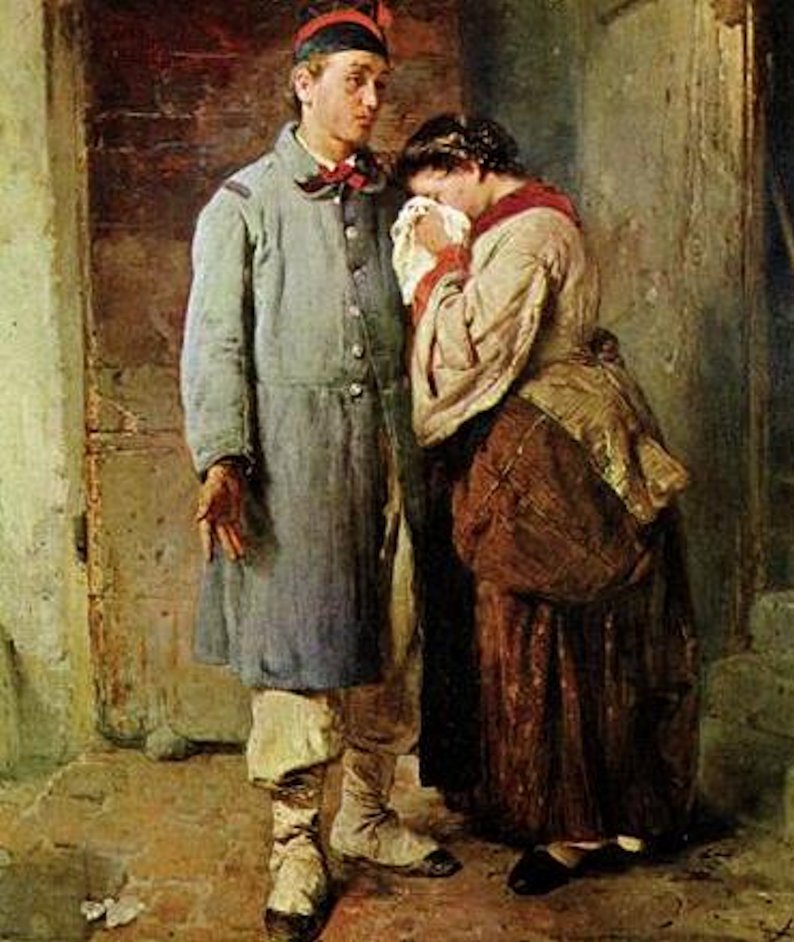 L’addio del coscritto, Gerolamo Induno