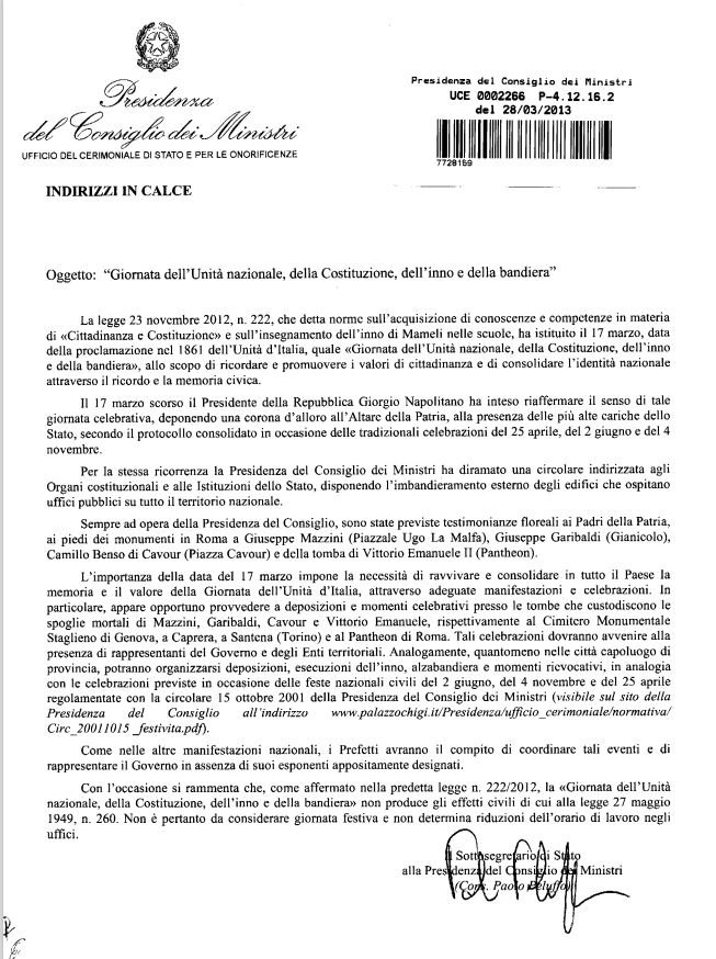 CIRCOLARE