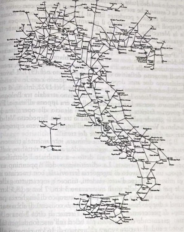 Rete ferroviaria italiana al suo apice nel 1939, Km 16.981